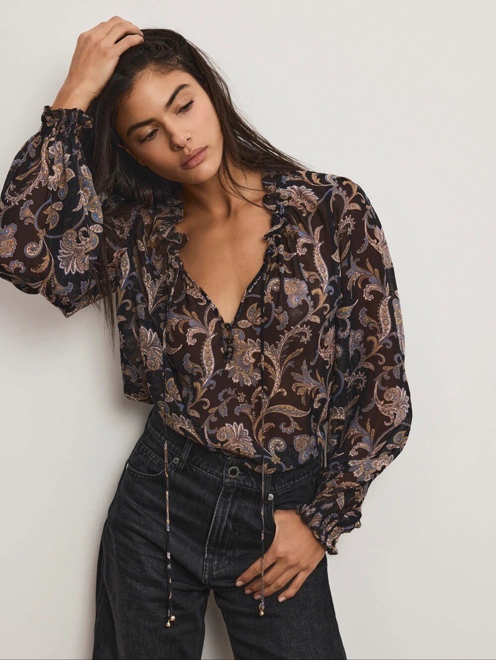 Veronica Beard Hickory Paisley Blouse